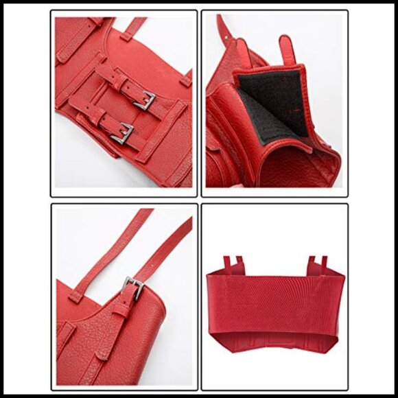 Faux Leather Underbust Corset Belt Steampunk Renaissance Festival Costume